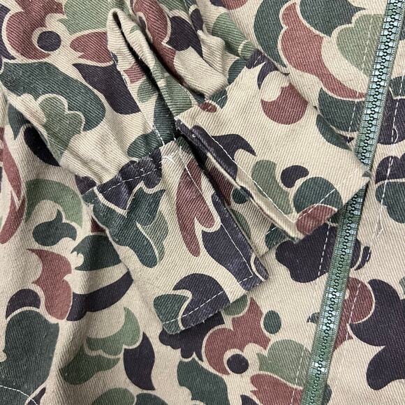 Vintage Duck Camo Full Zip Oversized Long Sleeve Shirt Gander Mountain 3XL Hunt - Picture 4 of 8